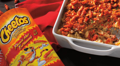 Macaroni aux grignotines Cheetos Croquant<sup>®</sup> Enflammé et Cheetos<sup>®</sup> Soufflés Cheddar blanc