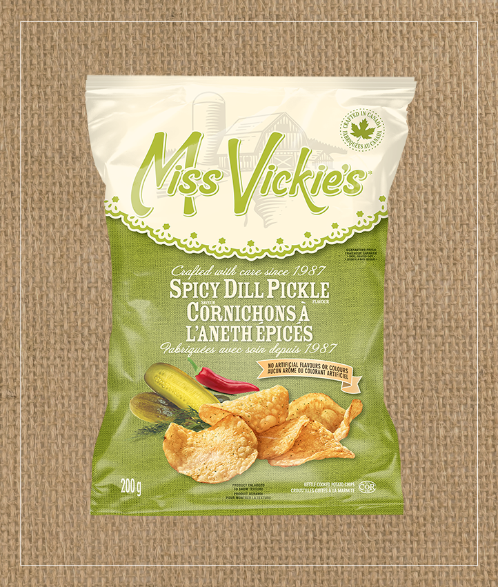 MISS VICKIE’S<sup>®</sup> Spicy Dill Pickle Kettle Cooked Potato Chips