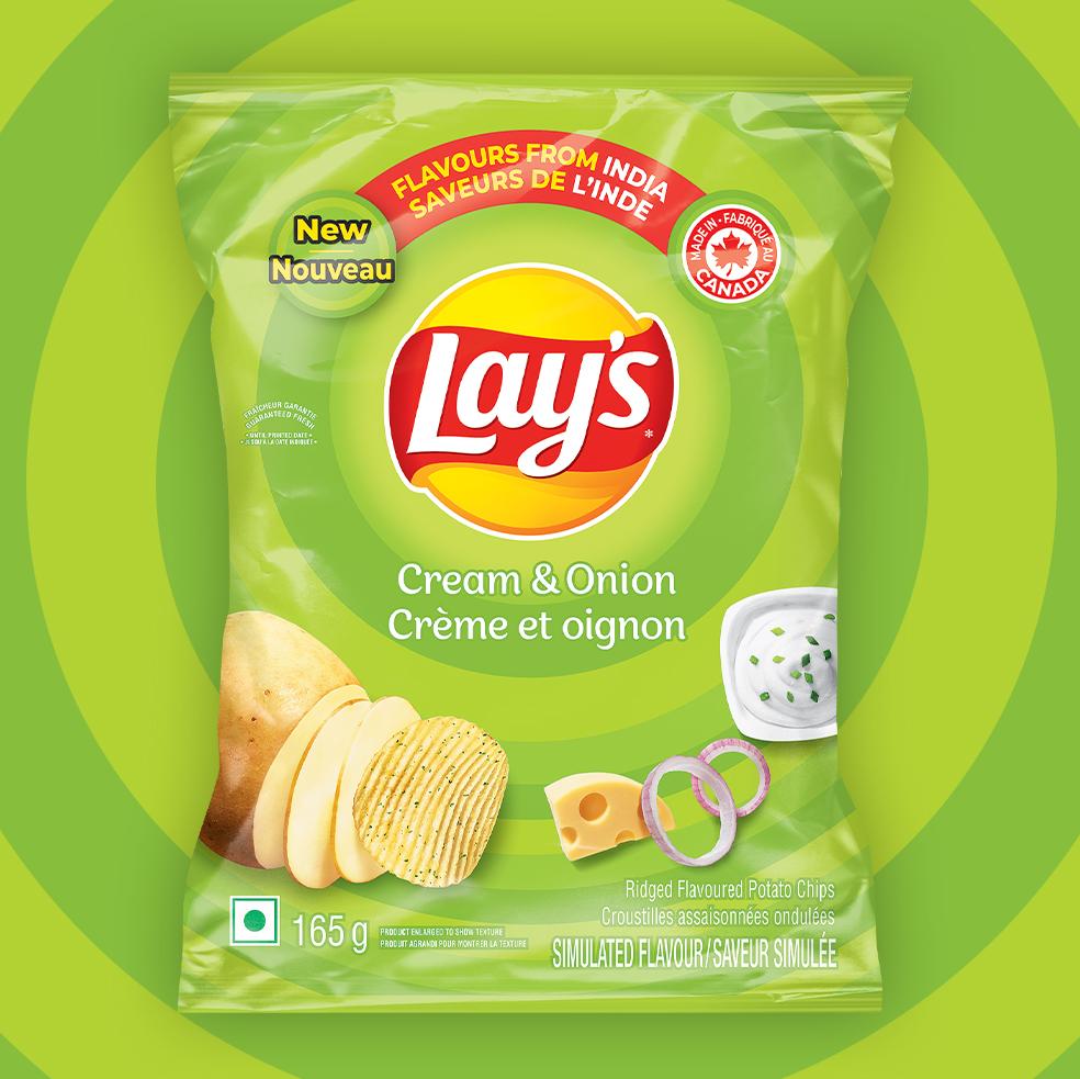 LAY’S<sup>®</sup> Cream & Onion Ridged Flavoured Potato Chips