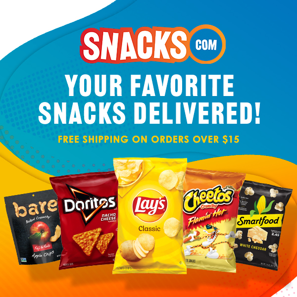 Get FREE shipping on your next snacks.com order over $15!