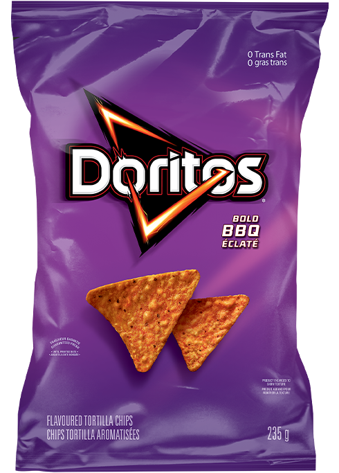 Chips tortilla aromatisées DORITOS<sup>®</sup> BBQ éclaté