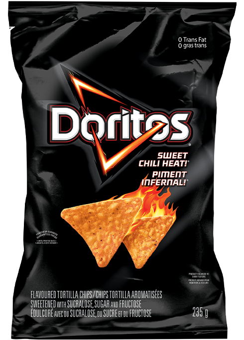 Chips tortilla aromatisées DORITOS<sup>®</sup> PIMENT INFERNAL!<sup>®</sup>