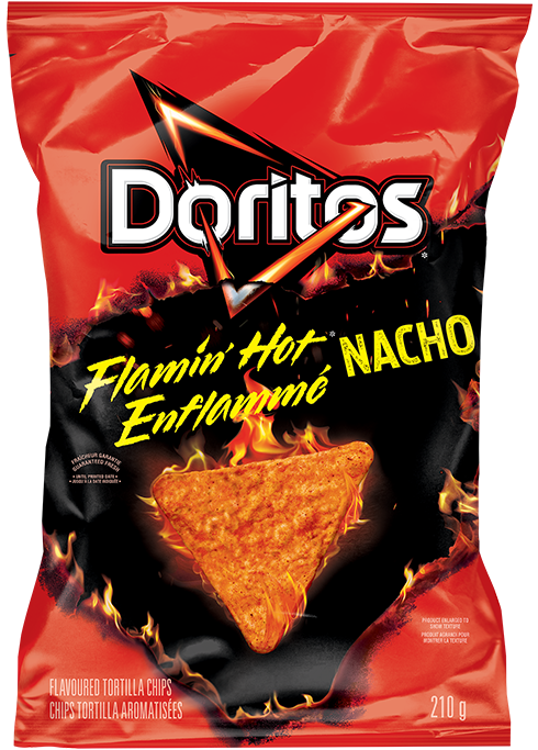 Chips tortilla aromatisées DORITOS<sup>®</sup> Enflammé Nacho 