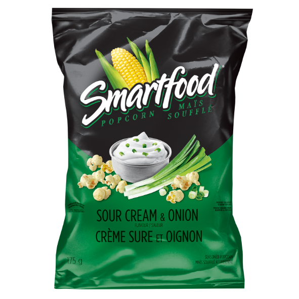  Maïs soufflé Smartfood assaisonné <sup>®</sup> Saveur Crème sure et oignon