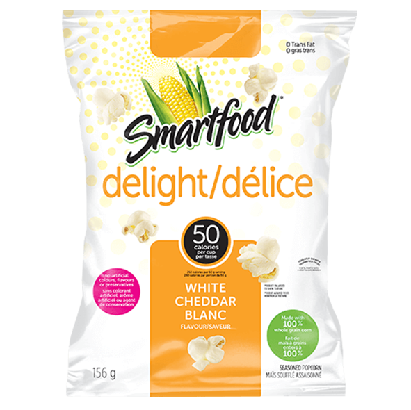 Simply SMARTFOOD<sup>®</sup> White Cheddar flavour seasoned popcorn