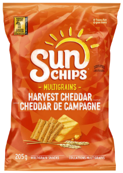 SUNCHIPS<sup>®</sup> Harvest Cheddar flavour multigrain snacks