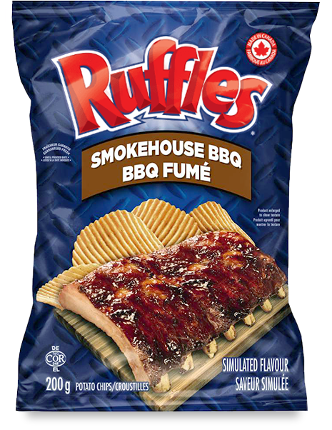 Croustilles RUFFLES<sup>®</sup> Saveur simulée BBQ Fumé