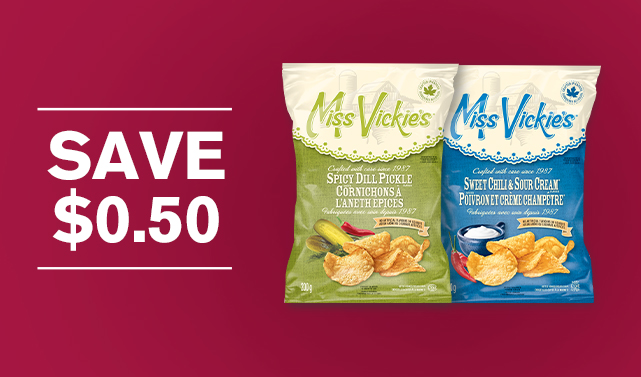 Save $0.50 off Miss Vickie’s
