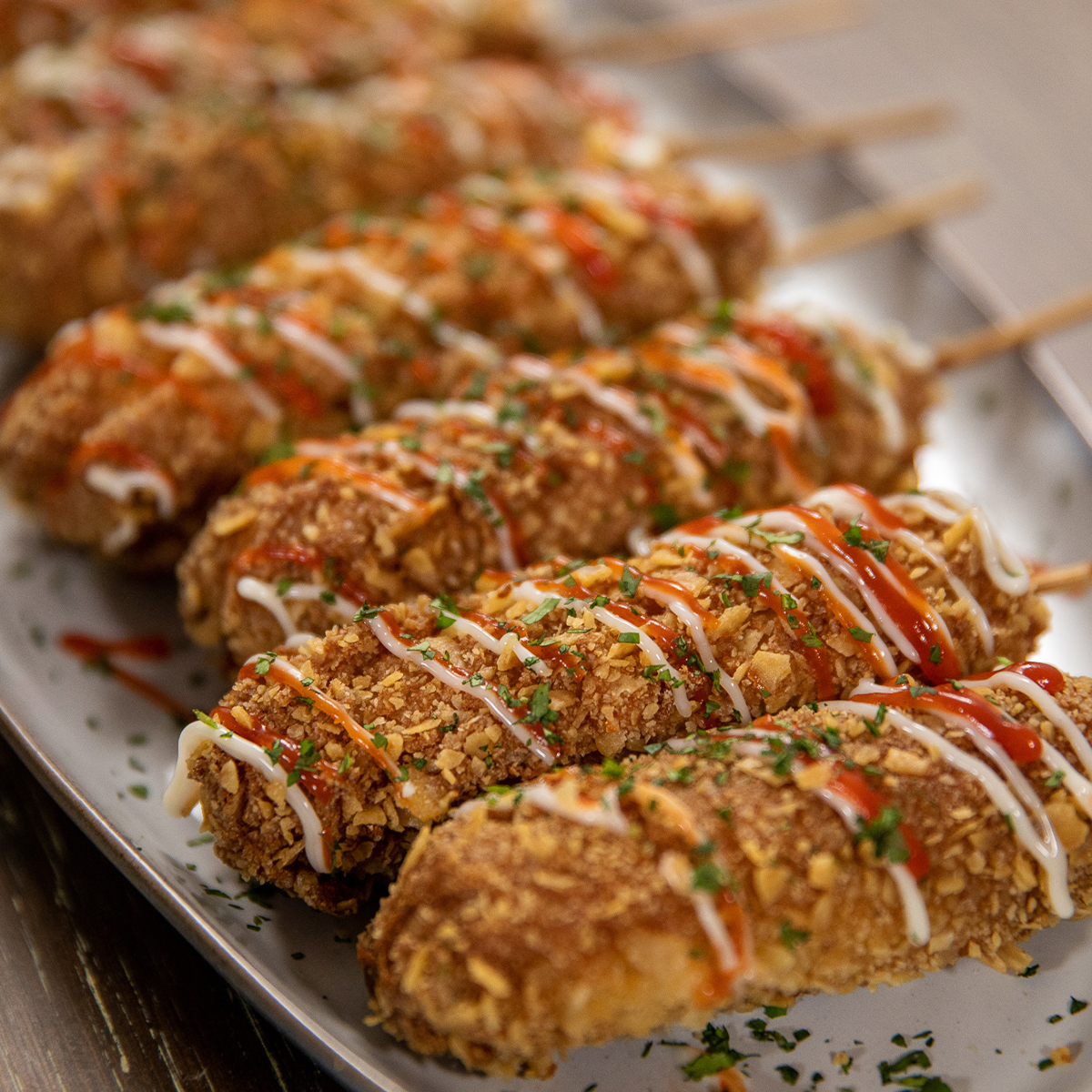 TOSTITOS<sup>®</sup> Crusted Corn Dogs