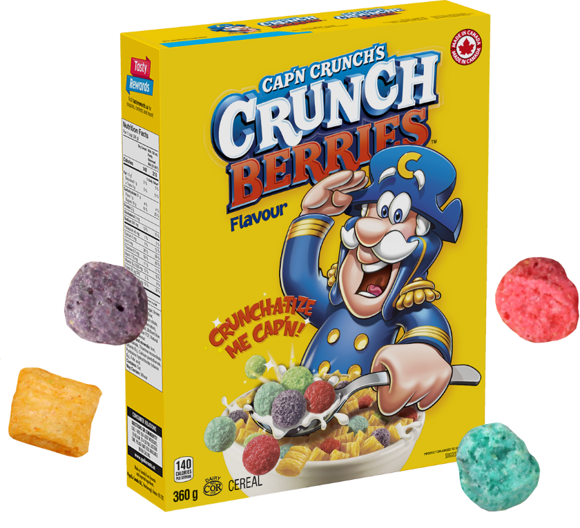 CAP’N CRUNCH’S CRUNCH BERRIES<sup>TM</sup> flavour cereal