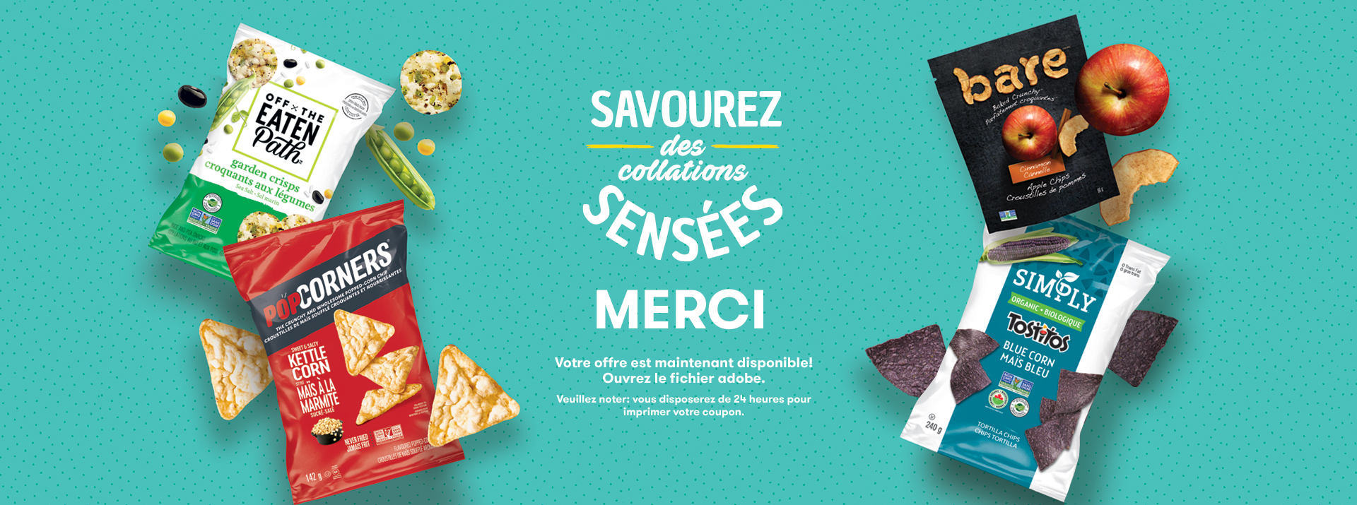 Savourez des collations sensees Merci