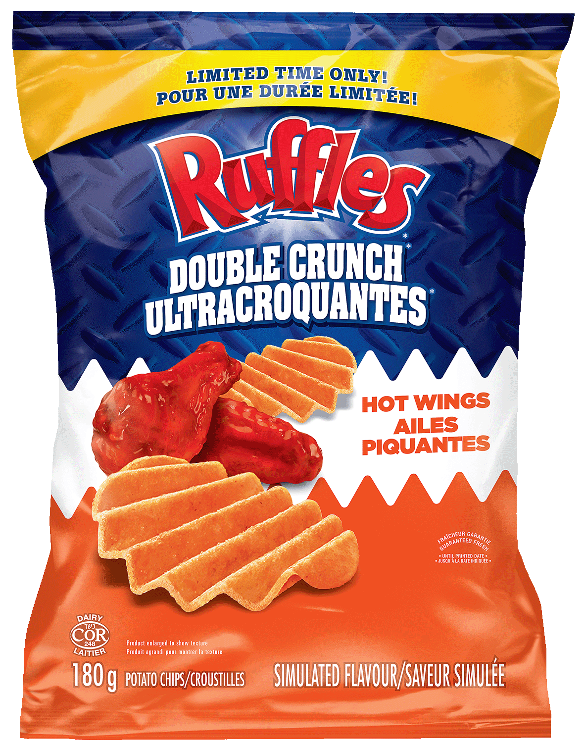 Croustilles Ruffles UltracroquantesMC Saveur simulée Ailes piquantes