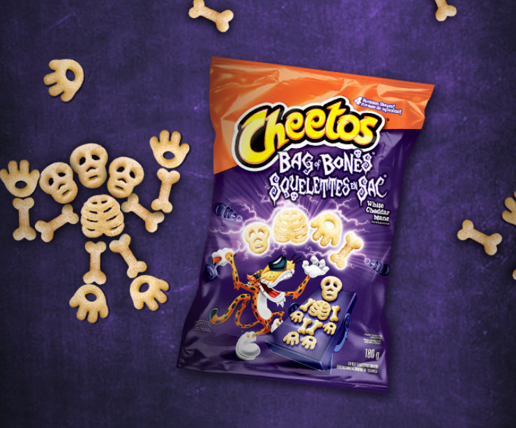 CHEETOS<sup>®</sup> BAG OF BONES <sup>®</sup> White Cheddar Flavour cheese flavoured snacks