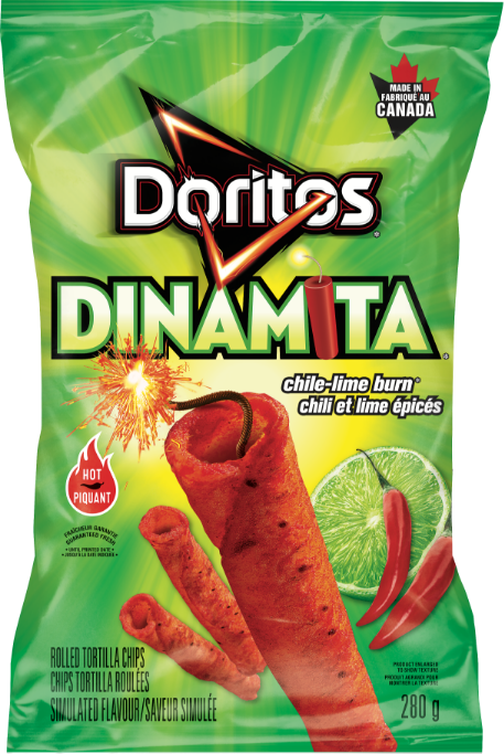 Chips tortilla roulés DORITOS DINAMITA<sup>®</sup> Chili et lime épicés