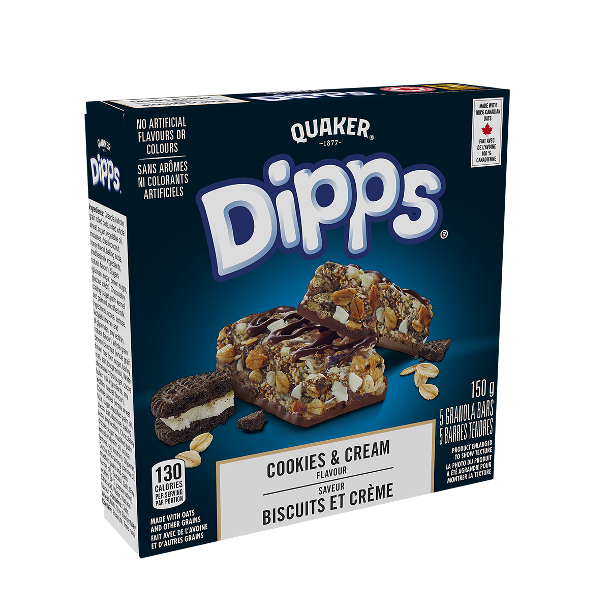 Quaker<sup>®</sup> Barres tendres Dipps<sup>®</sup> - Saveur Biscuits et crème