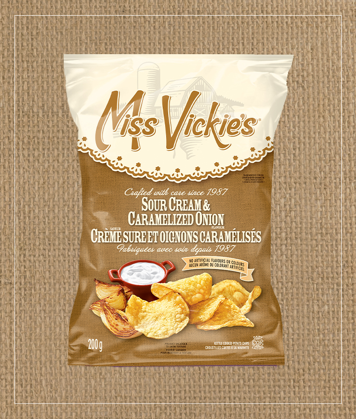 MISS VICKIE’S<sup>®</sup> Sour Cream & Caramelized Onion Kettle Cooked Potato Chips