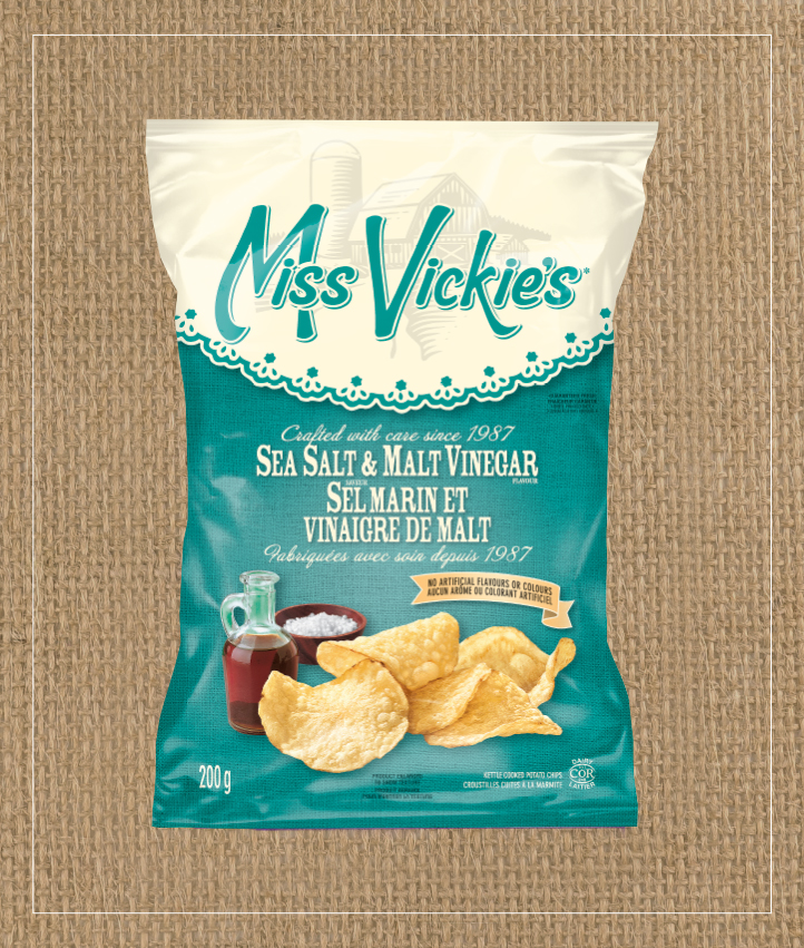 MISS VICKIE’S<sup>®</sup> Sea Salt & Malt Vinegar Kettle Cooked Potato Chips
