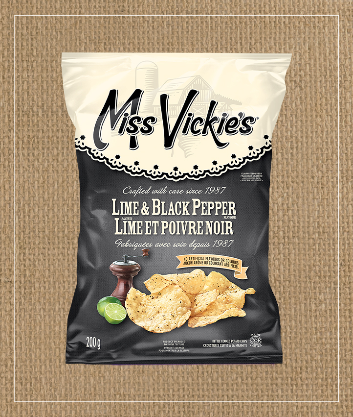 MISS VICKIE’S<sup>®</sup> Lime & Black Pepper Kettle Cooked Potato Chips