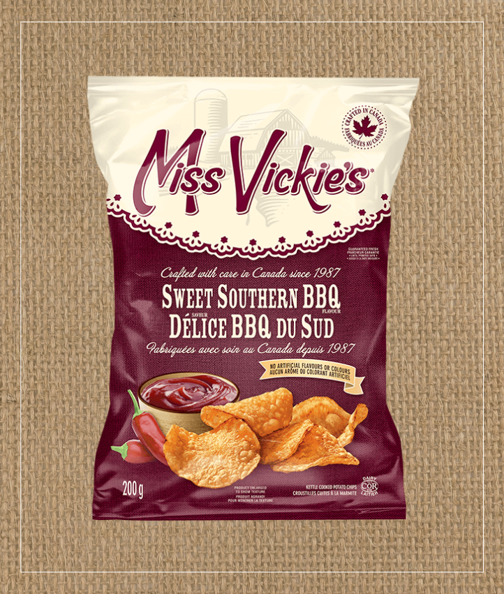 MISS VICKIE’S<sup>®</sup> Sweet Southern BBQ Kettle Cooked Potato Chips