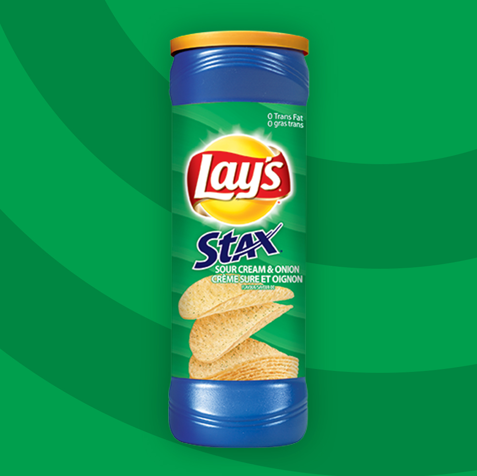 LAY'S STAX<sup>®</sup> Croustilles assaisonnées Crème sure et oignon