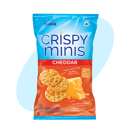 Quaker<sup>®</sup> Croustilles de riz brun Crispy Minis<sup>®</sup> Saveur Cheddar