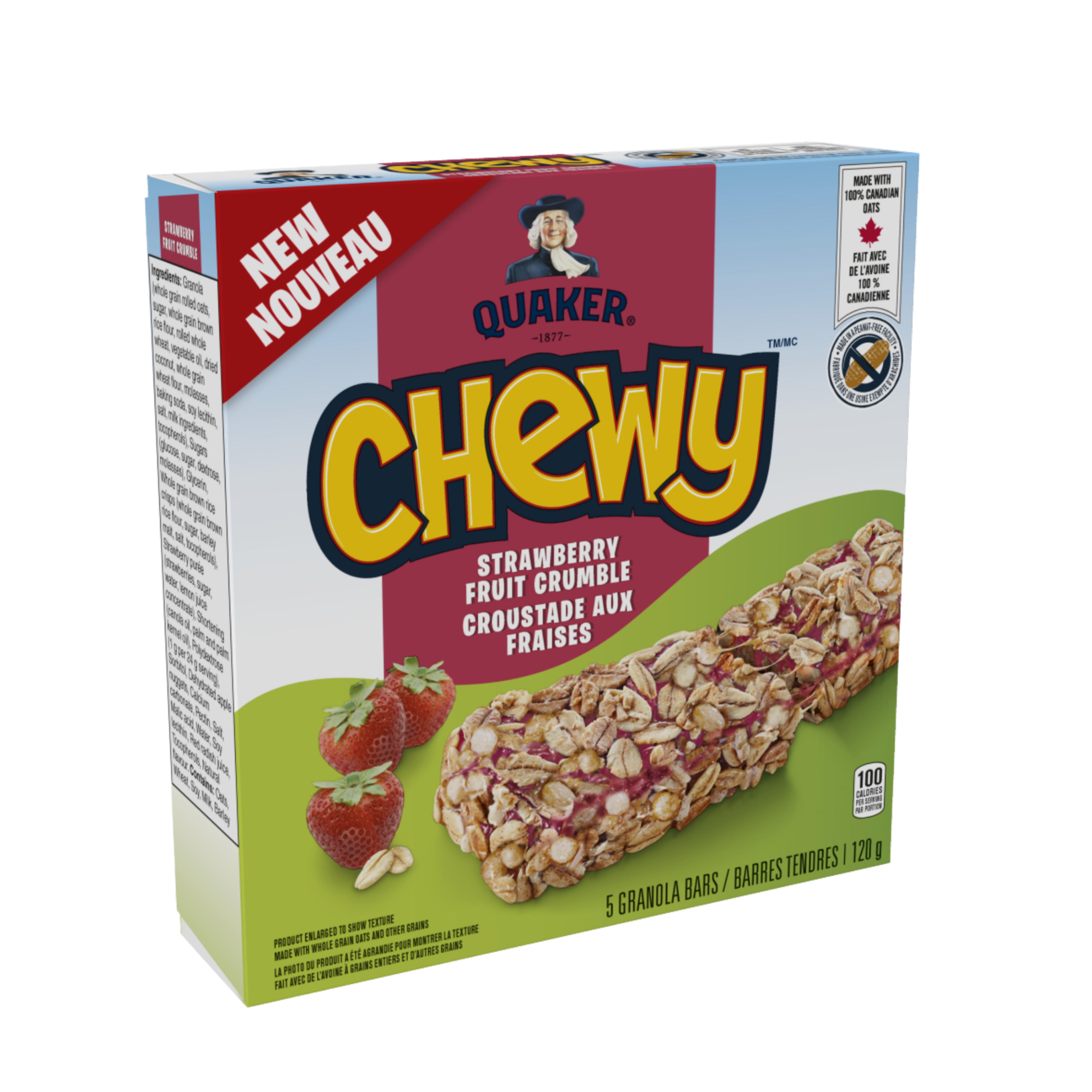 Quaker Chewy<sup>®</sup> Granola Bars – Strawberry Fruit Crumble 