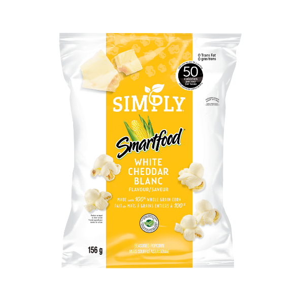 Simply SMARTFOOD<sup>®</sup> White Cheddar flavour seasoned popcorn