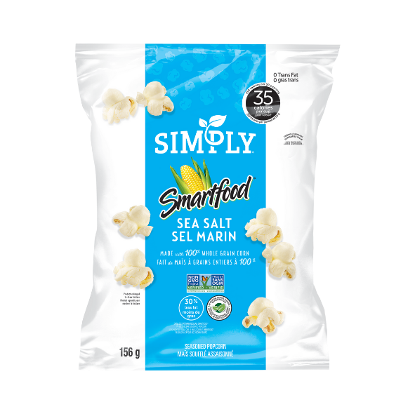 Simply SMARTFOOD<sup>®</sup> Sea Salt seasoned popcorn