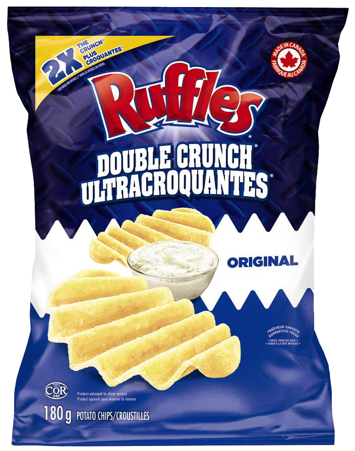RUFFLES<sup>®</sup> DOUBLE CRUNCH Original potato chips