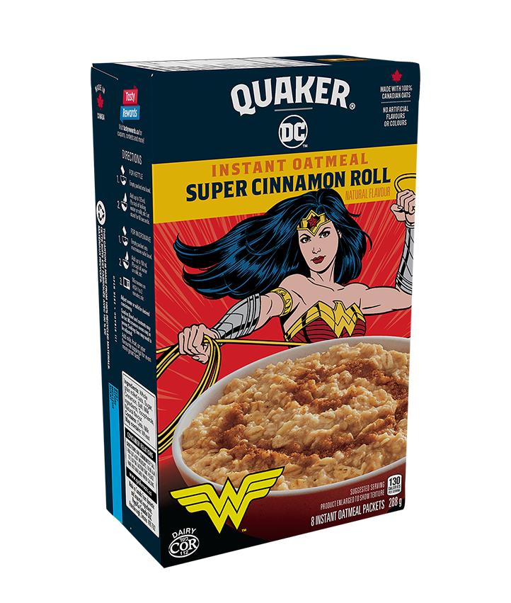 Quaker<sup>®</sup> Super Cinnamon Roll Flavour Instant Oatmeal