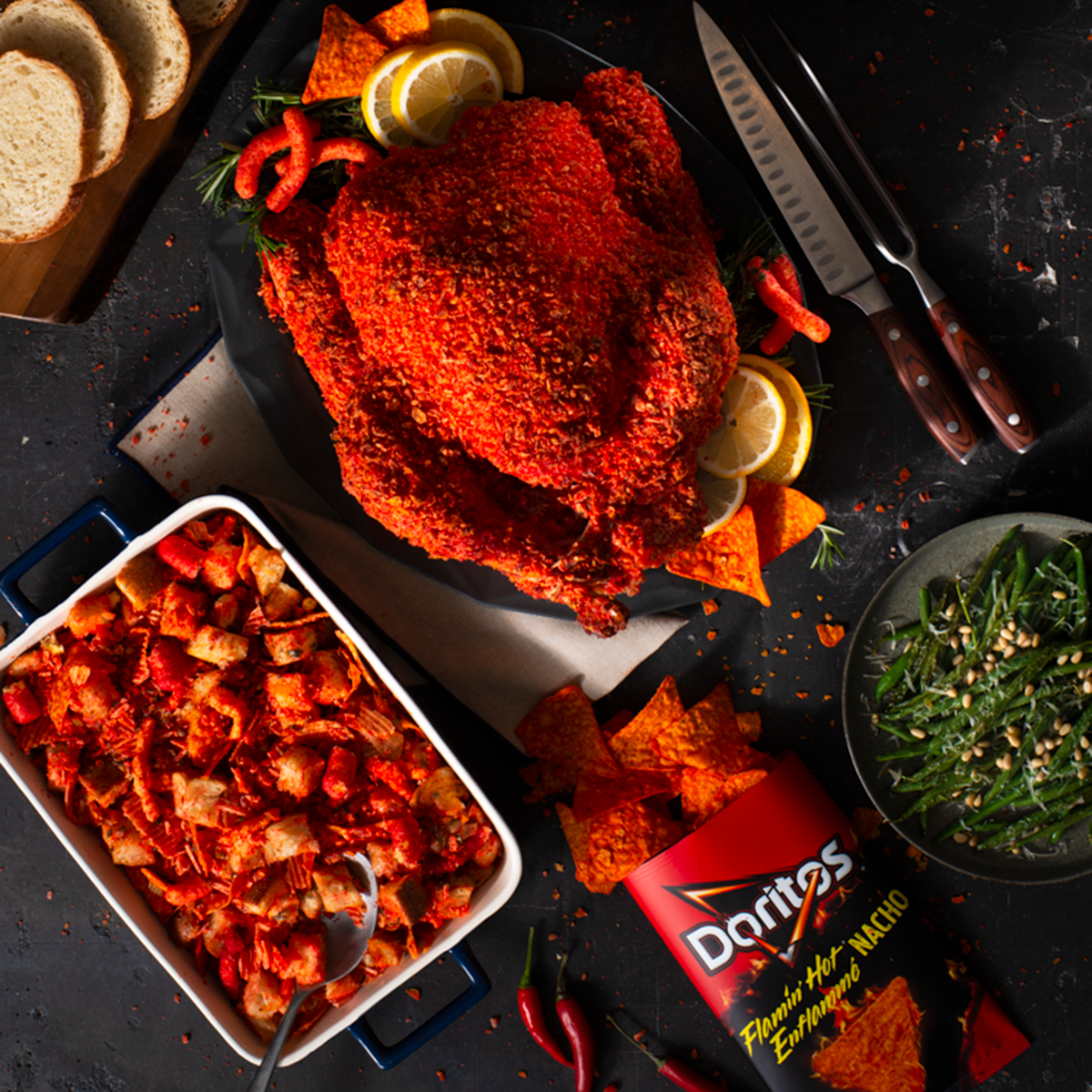 Flamin’ Hot <sup>®</sup> Friendsgiving Turkey & Stuffing