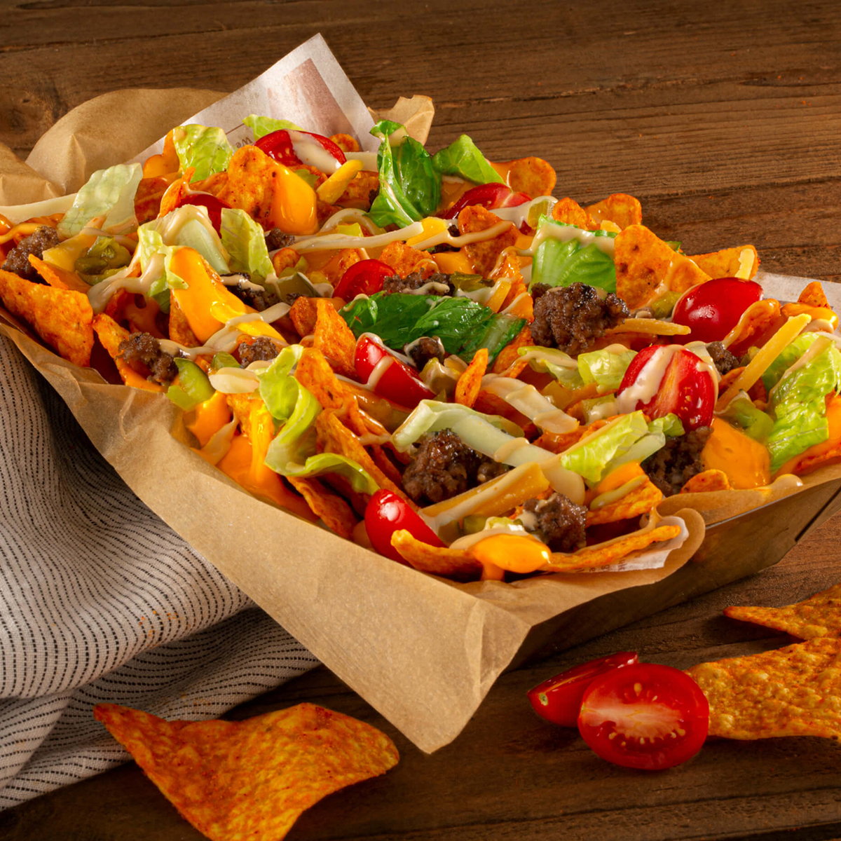 Nachos con hamburguesa y queso de Doritos<sup>®</sup>