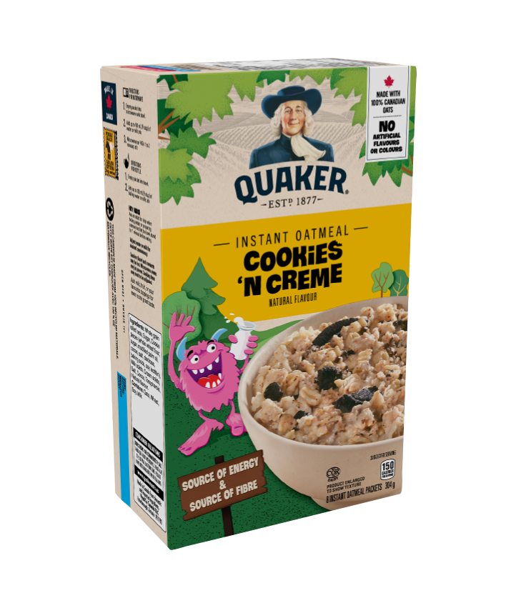 Quaker<sup>®</sup> Cookies 'n' Creme Instant Oatmeal