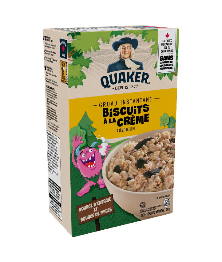 Gruau instantané Quaker<sup>®</sup> – Biscuits à la crème