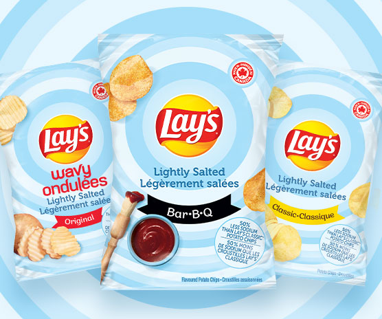 LAY'S<sup>®</sup> Lightly Salted Bar•B•Q Flavoured Potato Chips