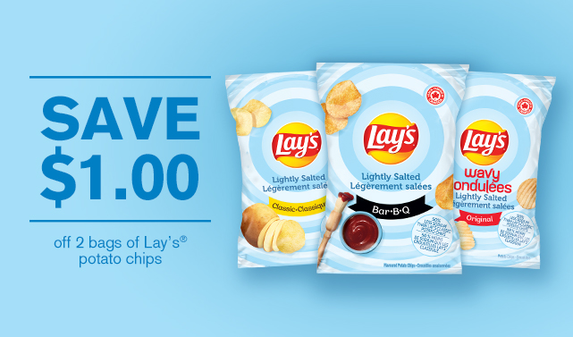 Save $1.00 off 2 Lay's