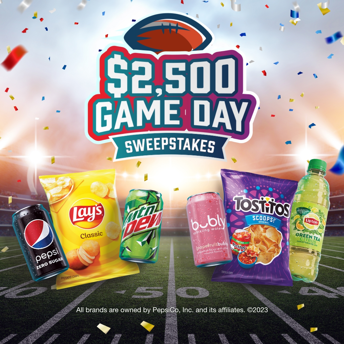 $2,500 Game Day Sweepstakes
