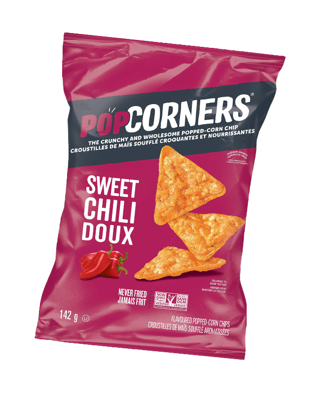 <span>POPCORNERS<sup>®</sup></span> <span>Sweet Chili</span> FLAVOURED POPPED-CORN CHIPS