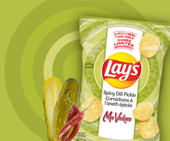 Lay's<sup>®</sup> Spicy Dill Pickle Flavoured Potato Chips