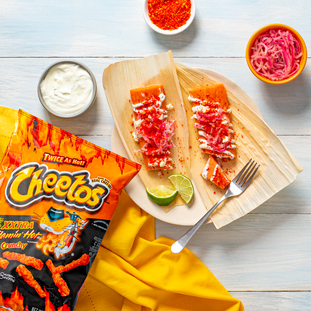 Cheetos<sup>®</sup> XXTRA Flamin’ Hot<sup>®</sup> Cheese Tamales