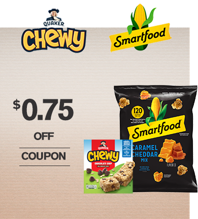 Save $0.75 Quaker Smartfood - ES