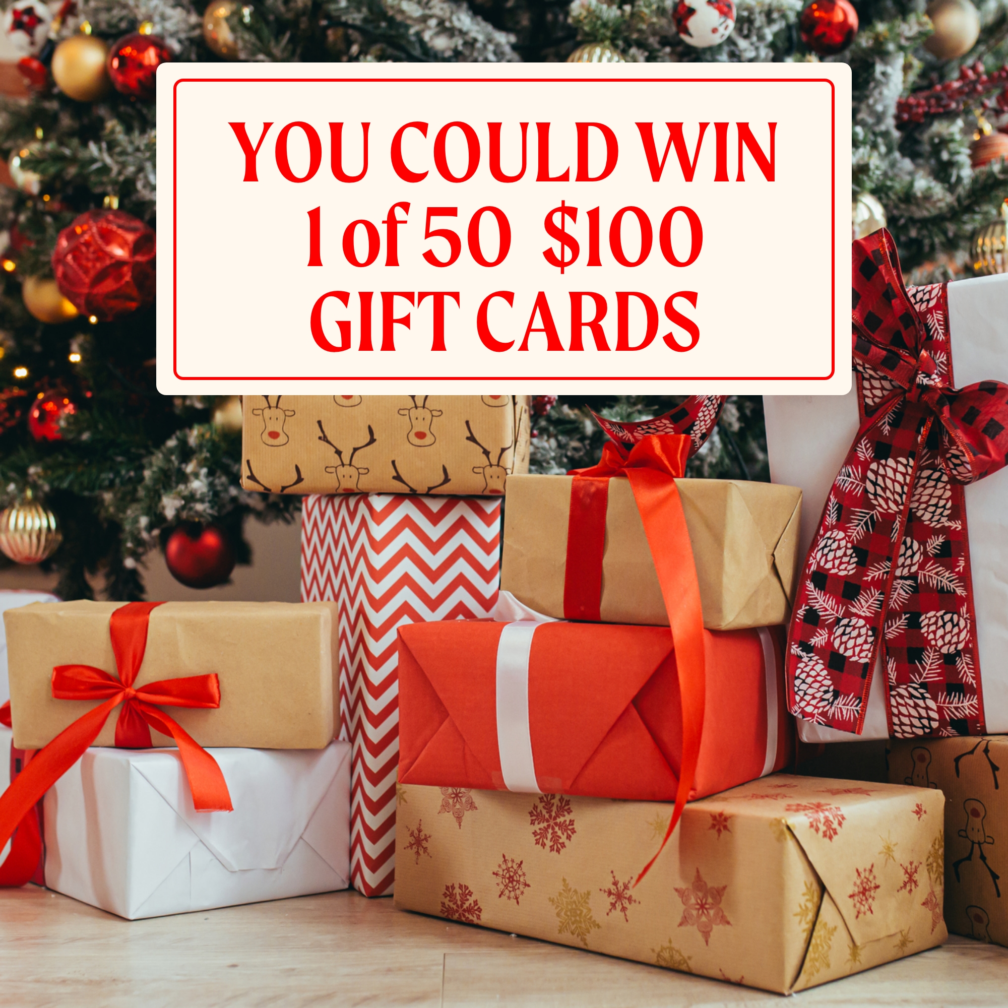 Holly Jolly $100 Gift Card Win 
