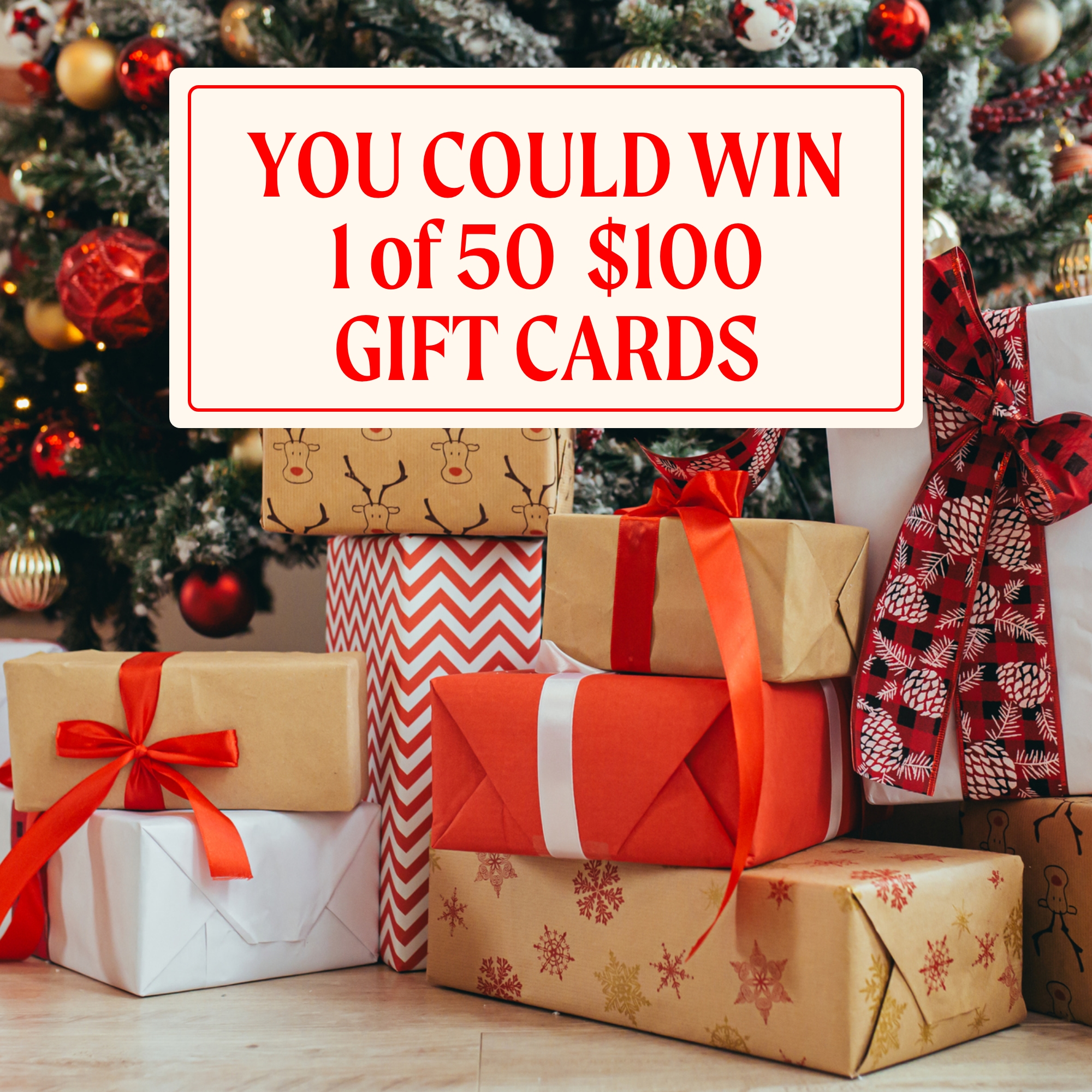 Holly Jolly $100 Gift Card Win 
