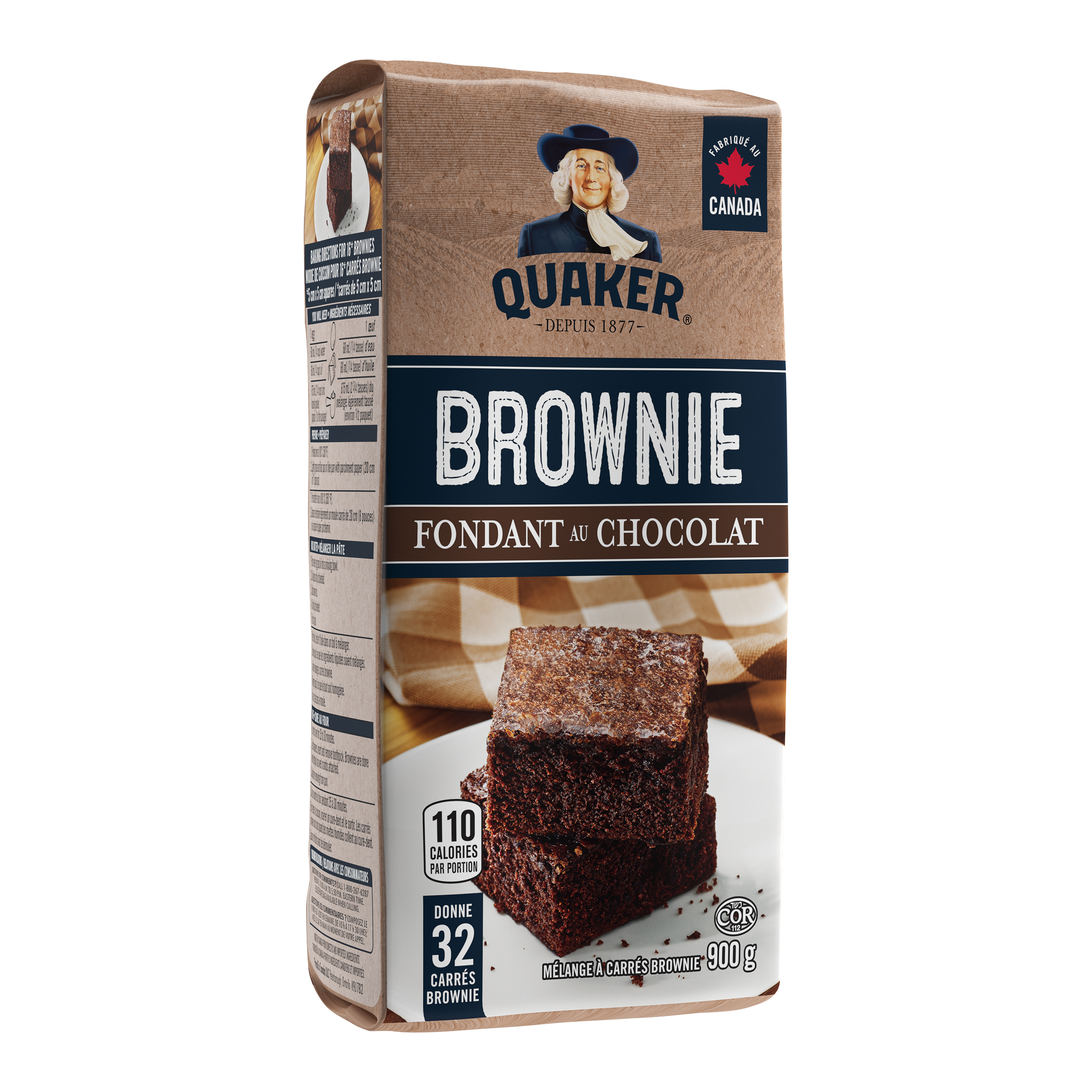 Quaker<sup>®</sup> Mélange à carrés brownie Fondant au chocolat
