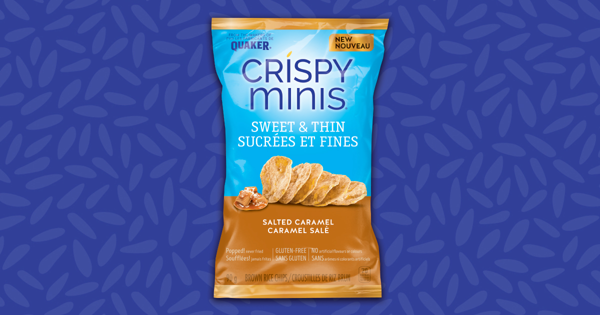 Quaker Crispy Minis Sweet Thin Salted Caramel Brown Rice Chips
