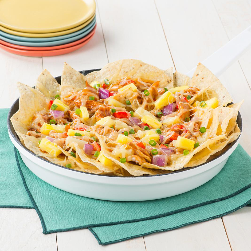 Baked Hawaiian Skillet Nachos