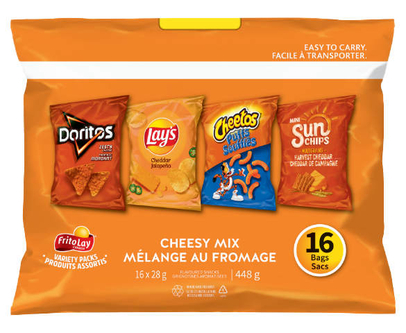 Emballages de produits assortis Frito‑Lay<sup>®</sup> Mélange au fromage