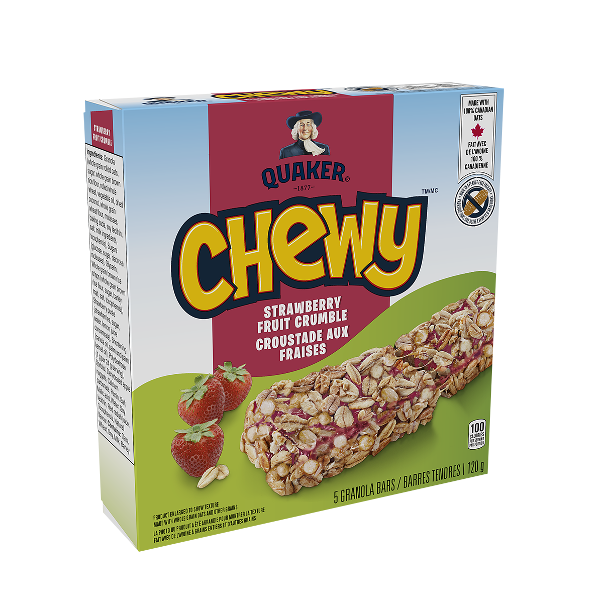 Quaker Chewy<sup>®</sup> Granola Bars – Strawberry Fruit Crumble 