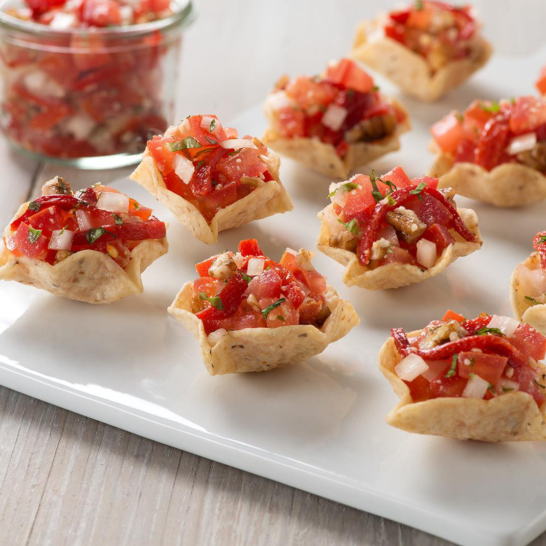 Bruschetta au pesto de poivrons rouges