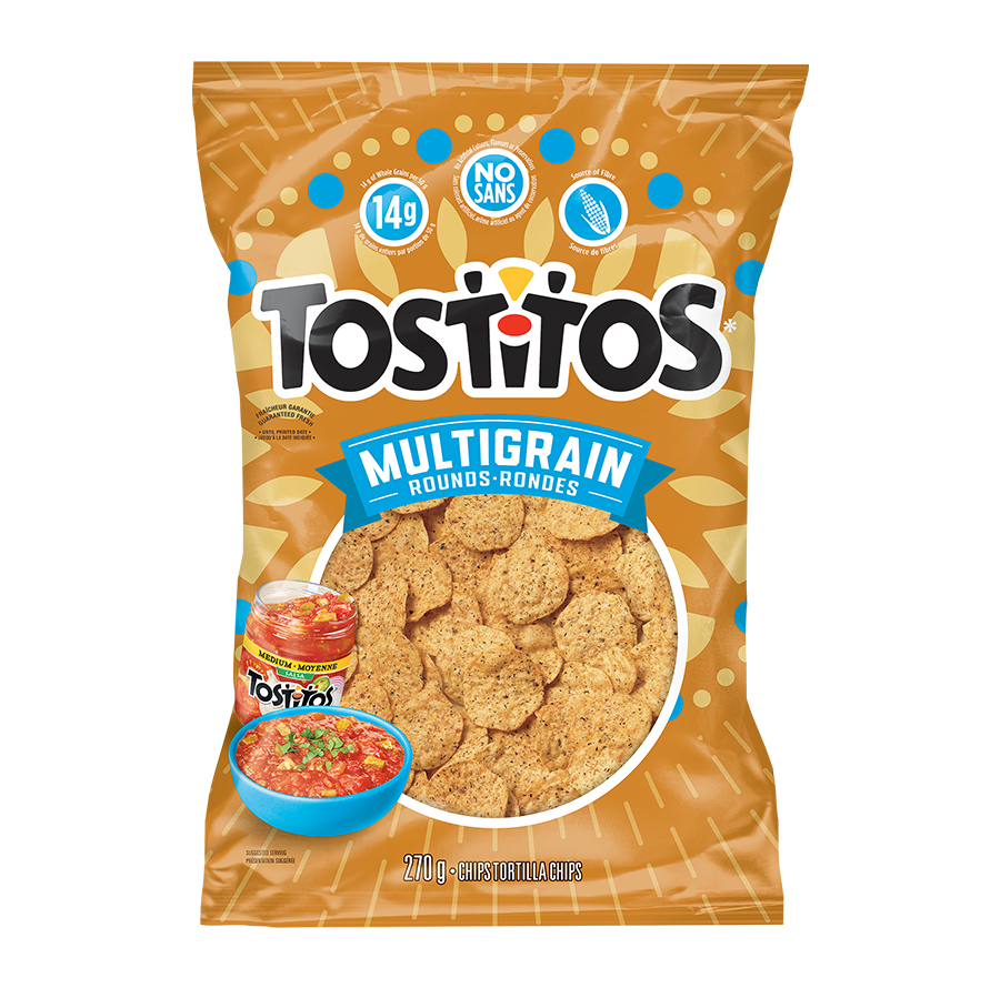 <span>TOSTITOS<sup>®</sup></span> Multigrain Rounds Tortilla Chips